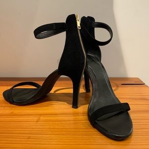 Joie Abbot Zipper Suede Heel